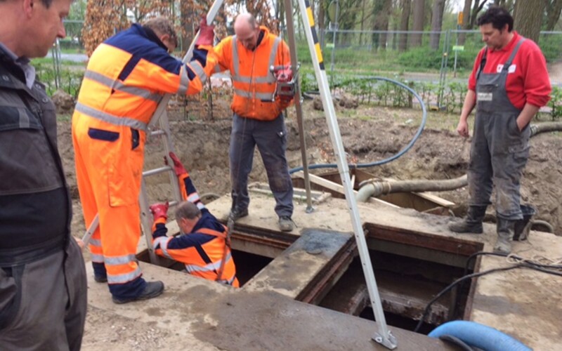 Venlo realiseren betonput in een bestaande gemaalput.